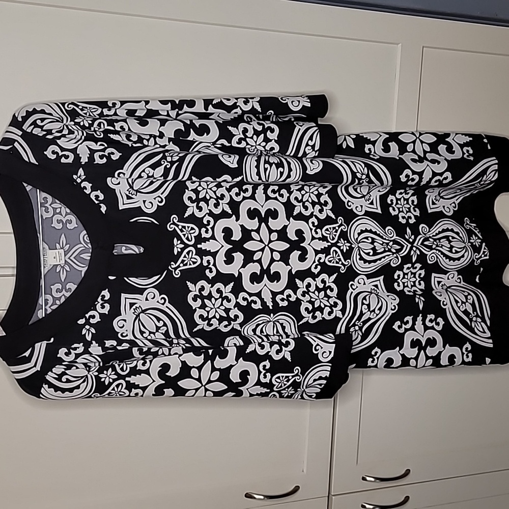 White House|Black Market Black and White Dress Size XL